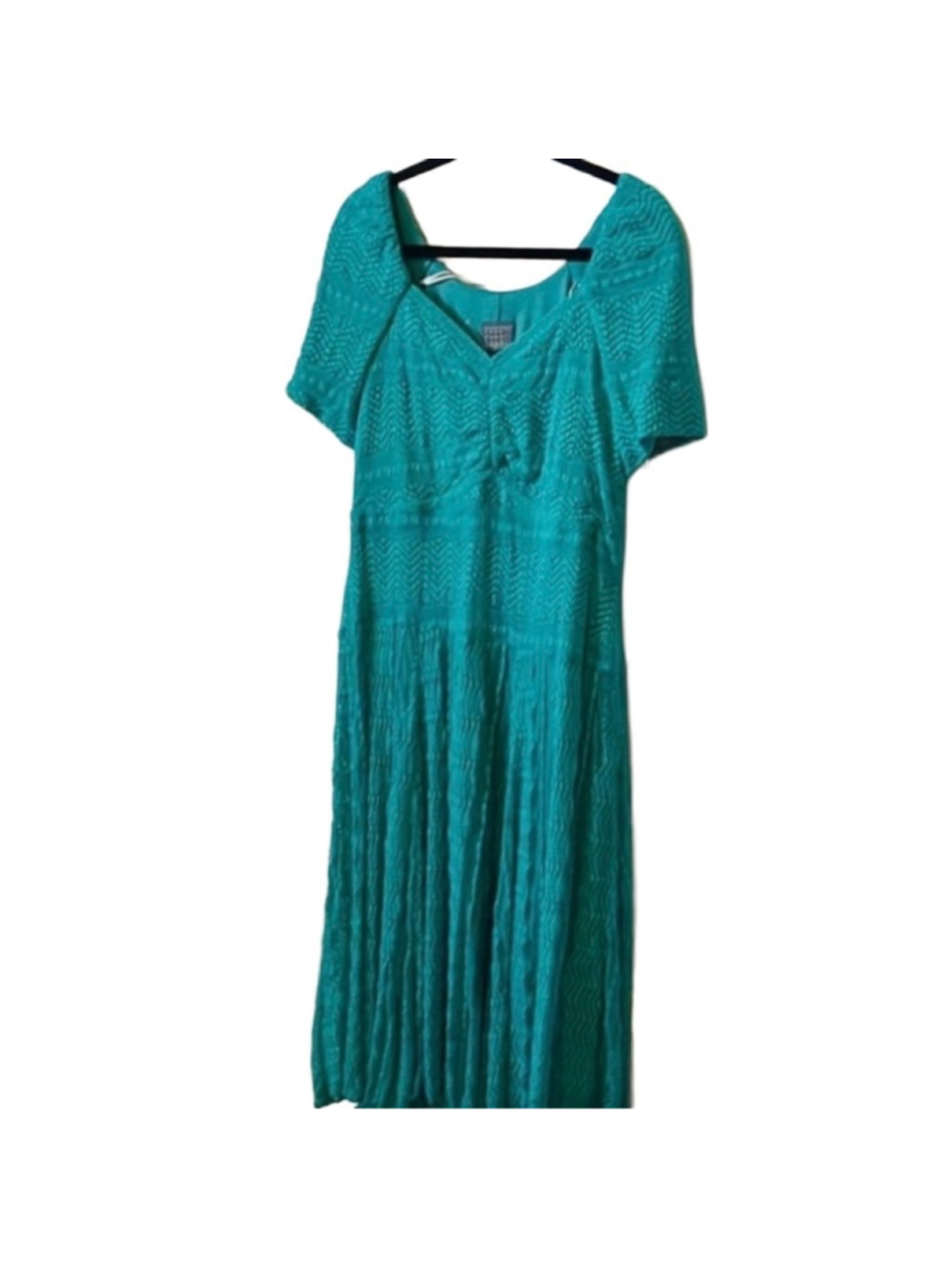 Rabbit Rabbit Designs Teal Turquoise Lace Dress - Picture 2 of 11